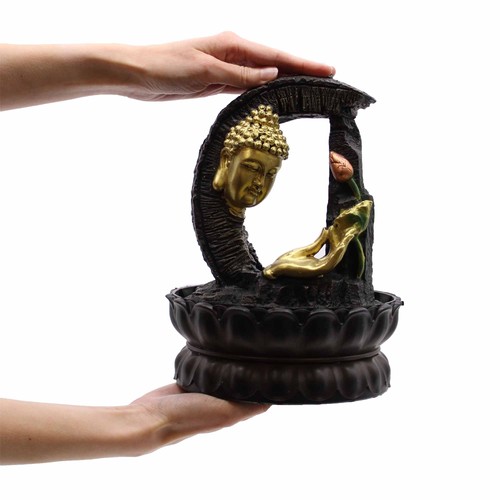 Golden buddha and lotus - golden,