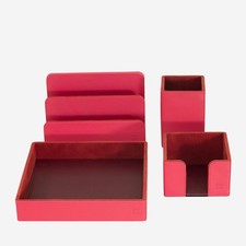 Set da scrivania in pelle