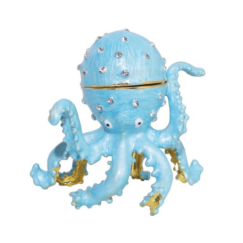 Scatola portagioie polpo - , blu