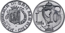 San Marino: 10 lire alluminio