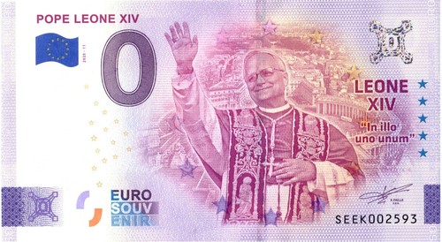 Banconota euro papa leone - 0,