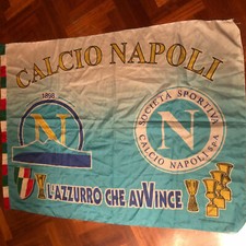 BANDIERA del NAPOLI Ultras Calcio Vintage anni 90 3° Coppa  periodo di MARADONA