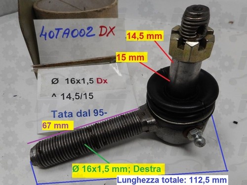 Testina sterzo anteriore - , destr