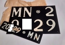 Targa metallo auto d'epoca nuova incarto originale-vintage anni 50/60