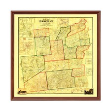 Vecchia mappa della contea di