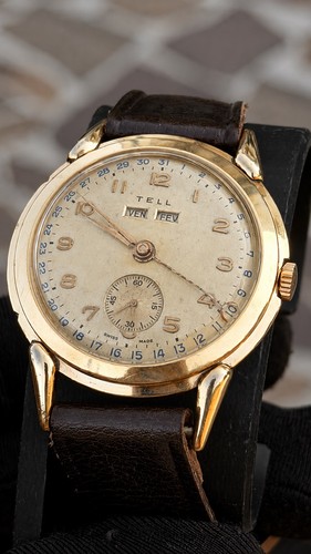 Tell triple calendar 37mm - ,
