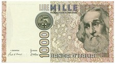 1000 LIRE MARCO POLO LETTERA D 28/10/1985 FDS
