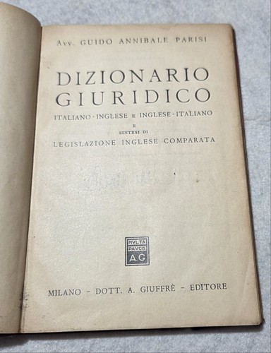 Dizionario giuridico italiano - giuridico,