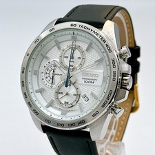 Orologio Uomo SEIKO Cronografo 8T67-00F0 Quadrante Bianco Quarzo #10061