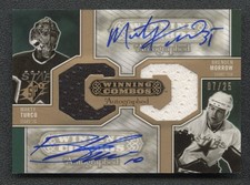 2005-06 SPx Marty Turco Brenden Morrow combinazioni vincenti doppia toppa auto /25 stelle