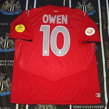 Maglia maglia calcio trasferta Inghilterra 2004 2006 Umbro Michael Owen taglia 2XL