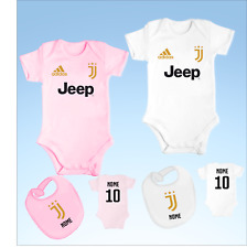 BODY NEONATO 6-24 MESI PERSONALIZZATO CON NOME E NUMERO CALCIO juve IDEA REGALO