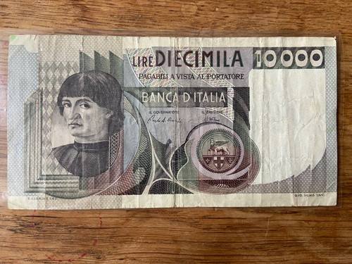 Banconota italiana 000 lire - italiana, 10.000