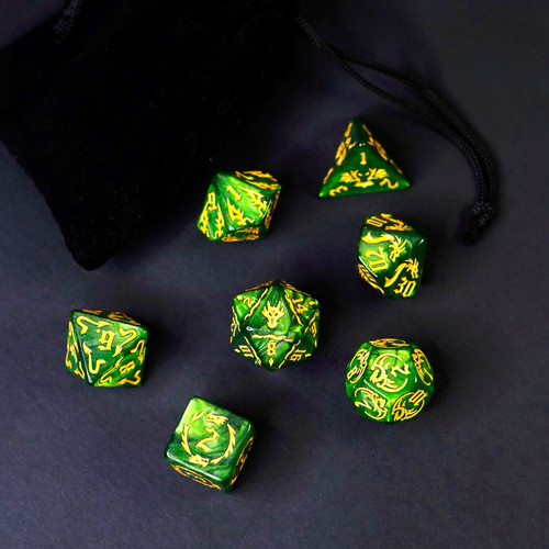 Set dadi verdi green - set, dice