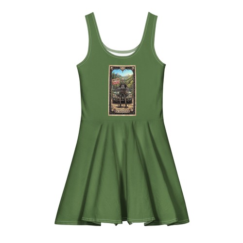 Abito cotone verde - abito,