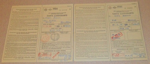 1956 carta carburante - 2,