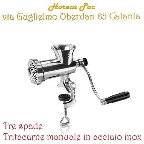 Tre spade inox tritacarne - 8,