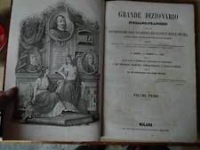 GRANDE DIZIONARIO ITALIANO FRANCESE Sergent Strambio Tassi Pagnoni libro antico