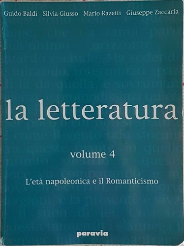 Letteratura vol l - la, vol.4