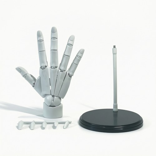 Mano snodata con supporto - mano,