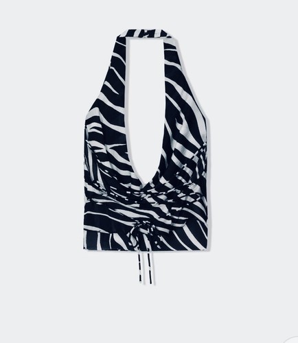 Top bershka stampa animalier - top,