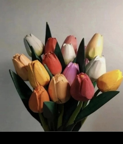 Tulipani legno multicolore - in,
