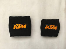 Coppia Polsino Moto Serbatoi Olio Freno/Frizione-Grande/Piccolo Logo KTM Nero