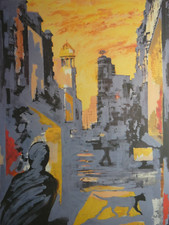 Alfonso Albacete (1950) - Madrid, litografia offset a colori, firmata, 1989