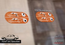 COPPIA ADESIVI SPECULARI SICURE FIAT anni '80 | 10,5x7 cm