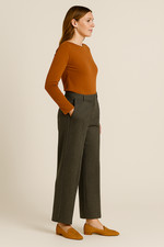 PANTALONI DONNA GRIFFAI PALAZZO GESSATO TASCHE BOTTONE CERNIERA  ART. 5950