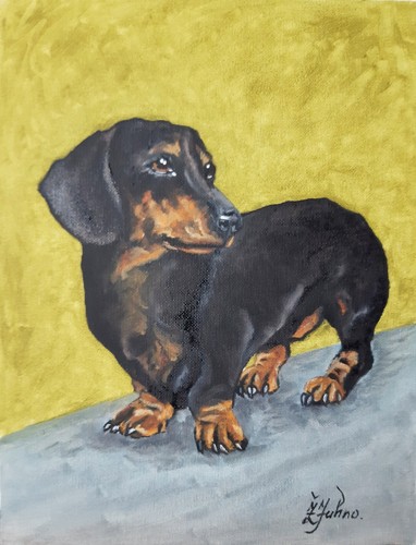 Quadro bassotto animale