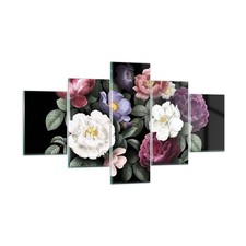 Quadro su Vetro 125x70cm Fiori