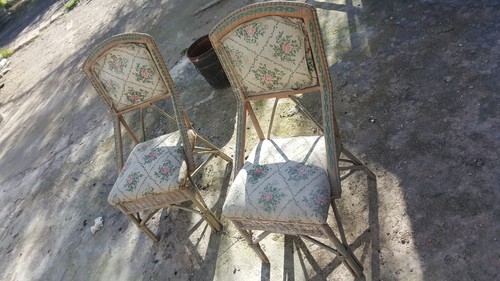 Coppia poltrone vimini