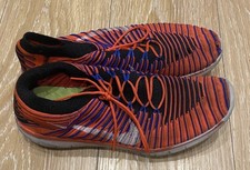 Nike Free RN Motion Flyknit arancione blu nero UK 10,5 EU45,5 corsa leggera