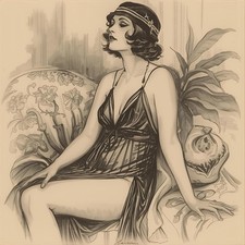 Nudo divano femminile dipinto