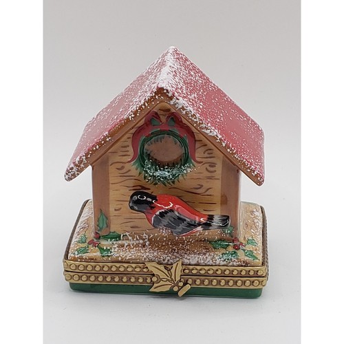 Vintage wintery birdhouse - vintage,