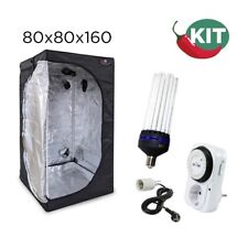 Kit grow box 80 x 80 x 160 coltivazione indoor piante e fiori luce CFL 300 W