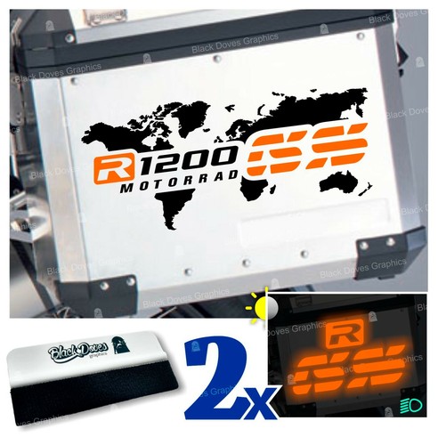2pz adesivi nero arancione - adesivi,