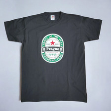 Fruit of loom tshirt souvenir Praga festa birra Heineken taglia M