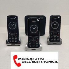 Telefono Cordless Gigaset SL450 DEEP BLACK TRIO Vivavoce Bluetooth Rubrica 500
