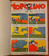 TOPOLINO Giornale dal n. 1 al n. 105 rilegato in 2 volumi - edicola  anastatica