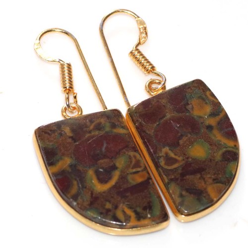 Orecchini placcati oro - , lunetta