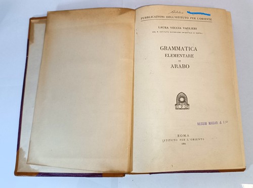Grammatica elementare arabo - elementare,