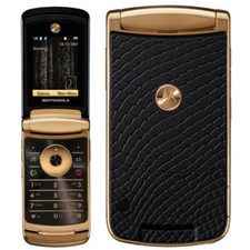 Cellulare originale Motorola Razr 2 V8 2,2"" SBLOCCATO GSM 2G quad band flip oro