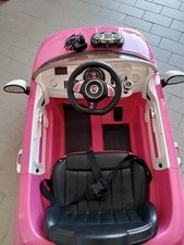 Macchina Elettrica per Bambini 12V con Licenza Fiat 500 Rosa
