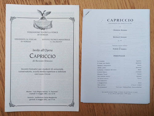 Invito all opera - all'opera:, capriccio