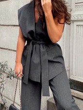 Gilet Zara grigio oversize