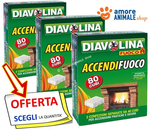 Diavolina accendifuoco 40 - accendifuoco, →