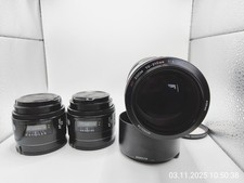 Minolta AF 50 mm 1,7, Minolta AF 28 mm 2,8 Minolta AF 70-210 4 A-Mount Sony