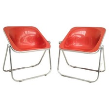 Set of 2 folding armchairs “Plona” mod. by G. Piretti for Anonima Castelli 70s